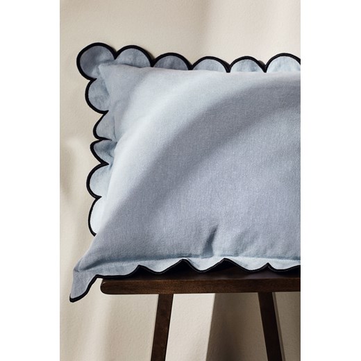 H & M - Poszewka na poduszkę z domieszką lnu - Niebieski ze sklepu H&M w kategorii Poszewki na poduszki - zdjęcie 170993481