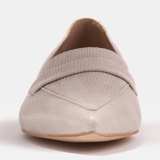 Marco Shoes Baleriny z zamszowej skóry wężowej beżowy Marco Shoes 36 ButyModne.pl