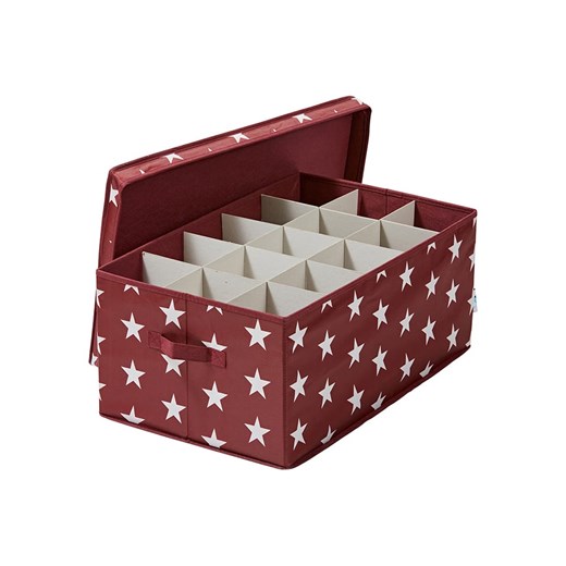 STORE IT Pudełko w kolorze czerwonym na bombki - 58 x 25 x 36 cm ze sklepu Limango Polska w kategorii Pudełka i pojemniki - zdjęcie 170994743