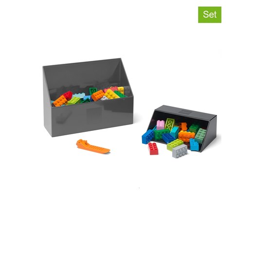 LEGO Pojemniki (2 szt.) w kolorze antracytowo-czarnym na klocki ze sklepu Limango Polska w kategorii Przechowywanie - zdjęcie 170995000