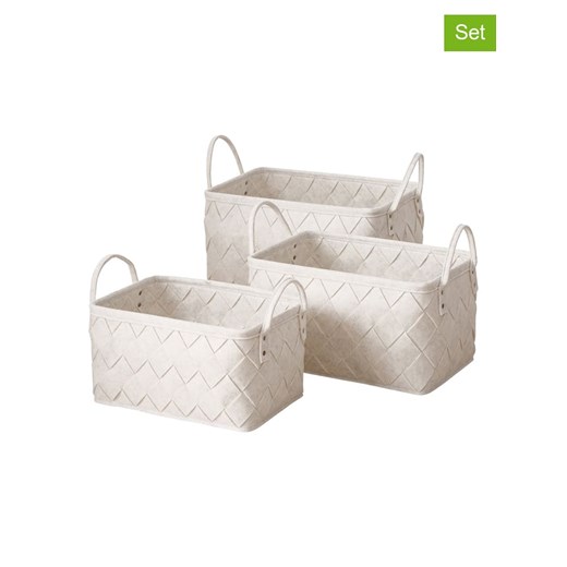 Boltze Koszyki (3 szt.) "Levoro" w kolorze kremowym ze sklepu Limango Polska w kategorii Pojemniki kuchenne - zdjęcie 170995462