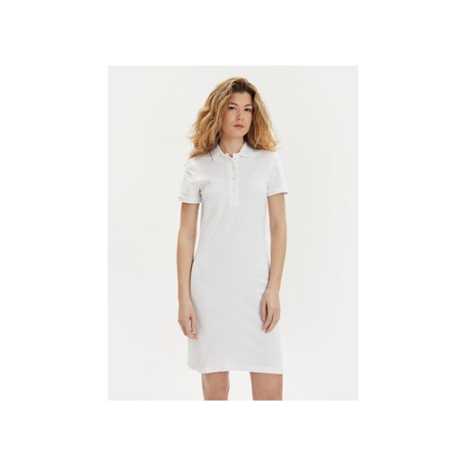 Lacoste Sukienka codzienna EF5473 Biały Slim Fit ze sklepu MODIVO w kategorii Sukienki - zdjęcie 170997071