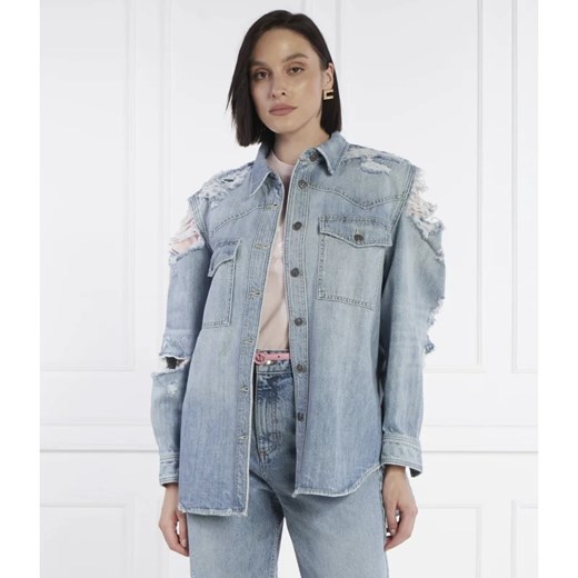 DONDUP - made in Italy Jeansowa koszula | Oversize fit Dondup - Made In Italy 34 wyprzedaż Gomez Fashion Store