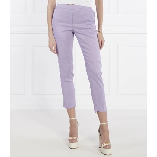 Silvian Heach Lniane spodnie IZU | Slim Fit ze sklepu Gomez Fashion Store w kategorii Spodnie damskie - zdjęcie 170998543