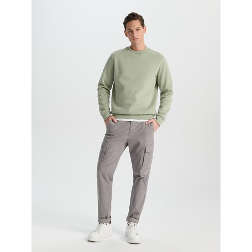 Bluza męska zielona Sinsay casual 