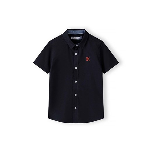 Koszula z krótkim rękawem z tkaniny oksford dla chłopca ze sklepu 5.10.15 w kategorii Koszule chłopięce - zdjęcie 171001253