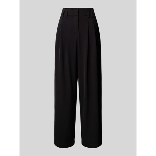 Spodnie materiałowe z szeroką nogawką i zakładkami w pasie model ‘MAYLA’ ze sklepu Peek&Cloppenburg  w kategorii Spodnie damskie - zdjęcie 171001502