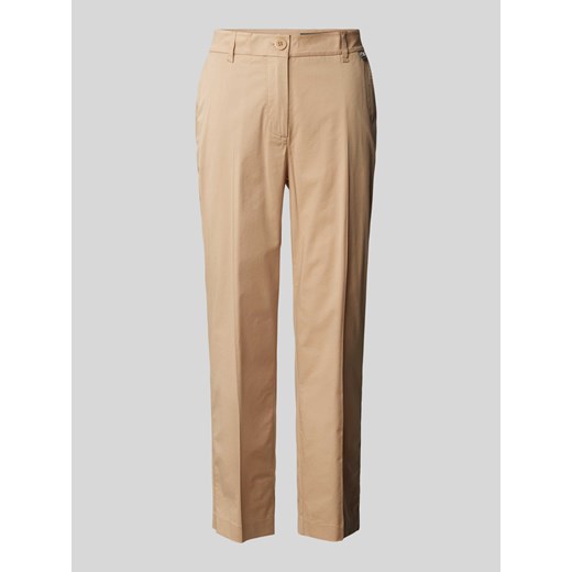 Spodnie materiałowe o kroju regular fit z kantami ze sklepu Peek&Cloppenburg  w kategorii Spodnie damskie - zdjęcie 171001874