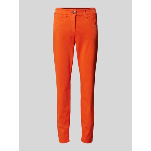 Spodnie o kroju slim fit w jednolitym kolorze ze sklepu Peek&Cloppenburg  w kategorii Spodnie damskie - zdjęcie 171001922