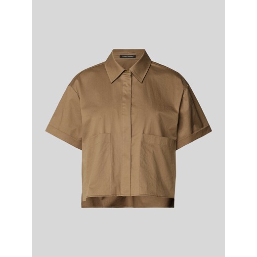 Bluzka krótka z krytą listwą guzikową ze sklepu Peek&Cloppenburg  w kategorii Koszule damskie - zdjęcie 171001944