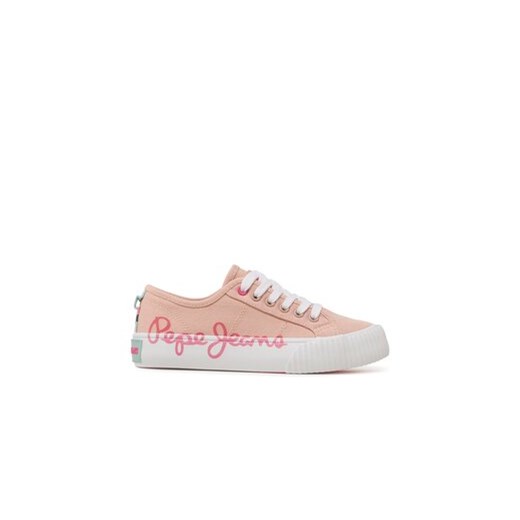 Pepe Jeans Sneakersy Ottis Log G PGS30577 Różowy ze sklepu MODIVO w kategorii Trampki dziecięce - zdjęcie 171002401