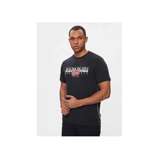 Napapijri T-Shirt S-Aylmer NP0A4HTO Czarny Regular Fit ze sklepu MODIVO w kategorii T-shirty męskie - zdjęcie 171002430