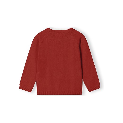 Czerwony sweter chłopięcy Minoti bawełniany 