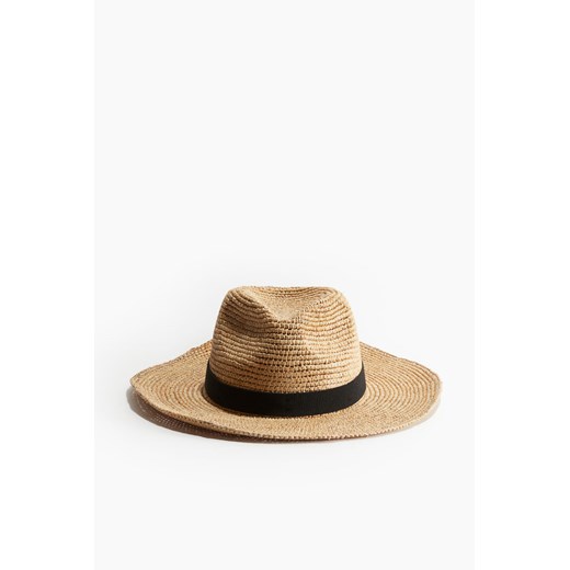 H & M - Składany'słomkowy kapelusz fedora - Beżowy ze sklepu H&M w kategorii Kapelusze damskie - zdjęcie 171004214