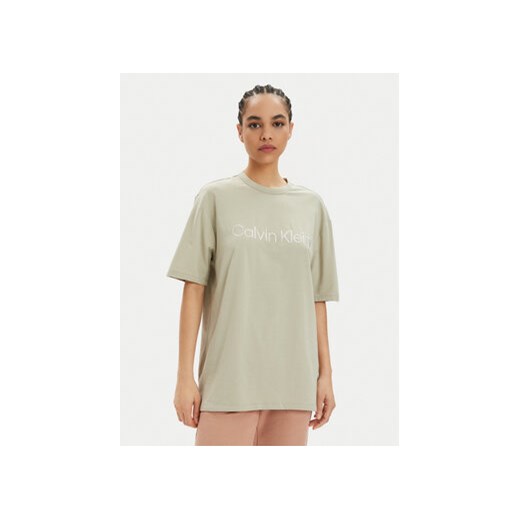 Calvin Klein Underwear T-Shirt 000QS7069E Zielony Relaxed Fit ze sklepu MODIVO w kategorii Bluzki damskie - zdjęcie 171005522