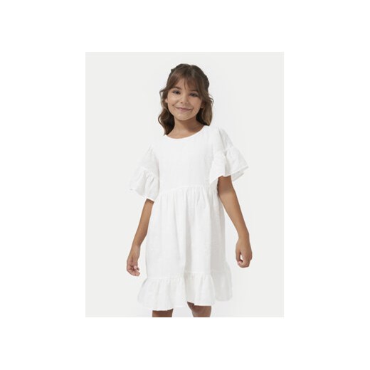 Mayoral Sukienka letnia 6950 Biały Relaxed Fit ze sklepu MODIVO w kategorii Sukienki dziewczęce - zdjęcie 171005660