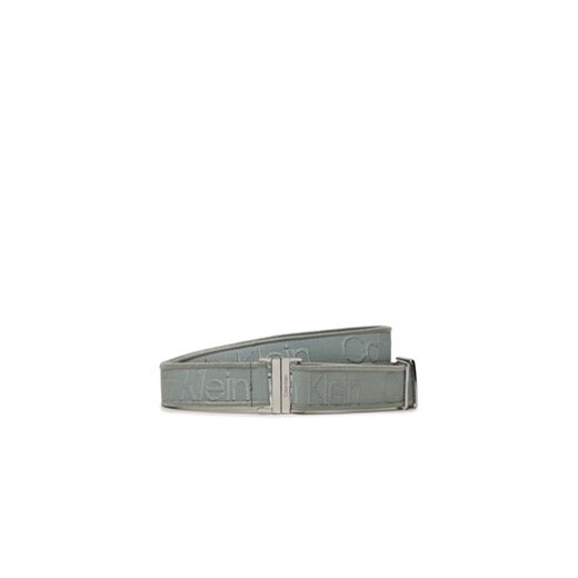 Calvin Klein Pasek Damski Gracie Logo Jacquard Belt 3.0 K60K611922 Szary ze sklepu MODIVO w kategorii Paski damskie - zdjęcie 171005664