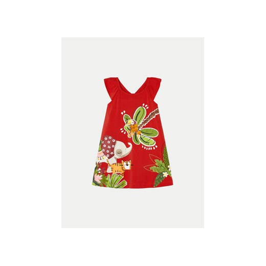 Mayoral Sukienka letnia 3944 Czerwony Regular Fit ze sklepu MODIVO w kategorii Sukienki dziewczęce - zdjęcie 171006953