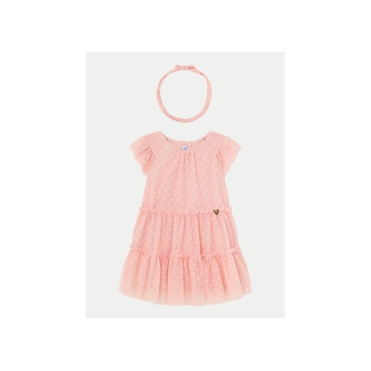 Mayoral Sukienka elegancka 1920 Różowy Regular Fit ze sklepu MODIVO w kategorii Sukienki niemowlęce - zdjęcie 171007083