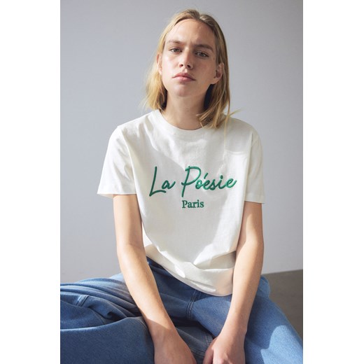 Bluzka damska H & M w stylu młodzieżowym z okrągłym dekoltem 