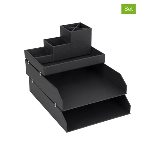 BigsoBox 4-częściowy organizer biurkowy &quot;Lena&quot; w kolorze antracytowym ze sklepu Limango Polska w kategorii Akcesoria biurowe - zdjęcie 171009214