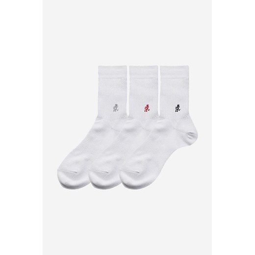 Gramicci skarpetki 3-pack Basic Crew Socks męskie kolor biały SX.M04-White Gramicci One Size okazja PRM