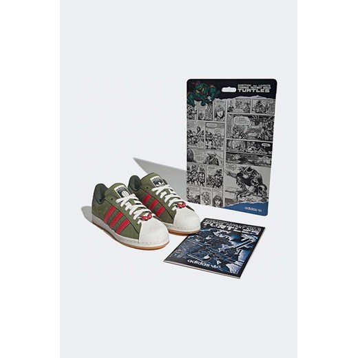adidas Originals sneakersy skórzane TMNT Shelltoe kolor zielony IF9280 42 PRM