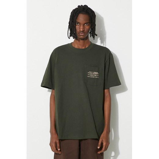 Filson t-shirt bawełniany Embroidered Pocket męski kolor zielony z aplikacją FMTEE0042 ze sklepu PRM w kategorii T-shirty męskie - zdjęcie 171012014