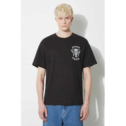 Kenzo t-shirt bawełniany Elephant męski kolor czarny z aplikacją FE55TS1884SG.99J ze sklepu PRM w kategorii T-shirty męskie - zdjęcie 171012024