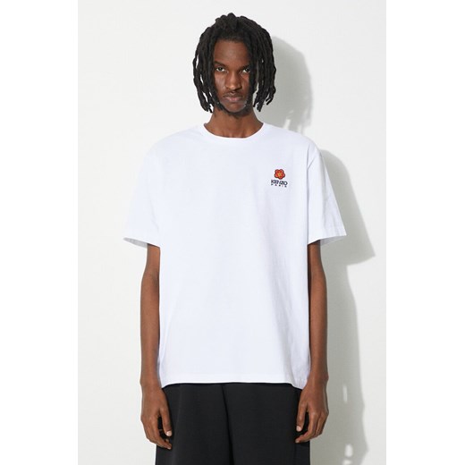 Kenzo t-shirt bawełniany Boke Crest Classic męski kolor biały z aplikacją FC65TS4124SG.01 ze sklepu PRM w kategorii T-shirty męskie - zdjęcie 171012030