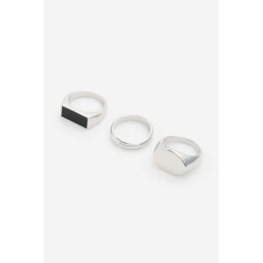 H & M - Pierścionek 3-pak - Srebrny ze sklepu H&M w kategorii Sygnety - zdjęcie 171013781