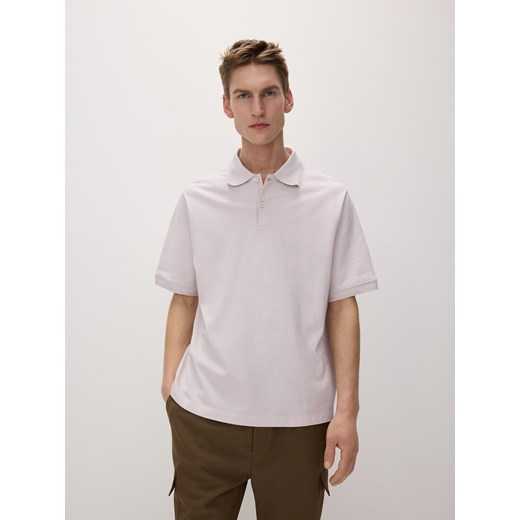 Reserved - Koszulka polo oversize - różowy ze sklepu Reserved w kategorii T-shirty męskie - zdjęcie 171019163