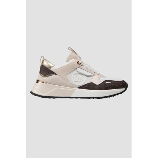 MICHAEL KORS Beżowe sneakersy Theo Trainer, Rozmiar 37 ze sklepu outfit.pl w kategorii Buty sportowe damskie - zdjęcie 171019433