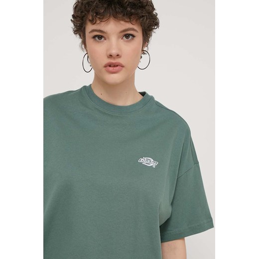 Dickies t-shirt bawełniany kolor zielony ze sklepu ANSWEAR.com w kategorii Bluzki damskie - zdjęcie 171019730