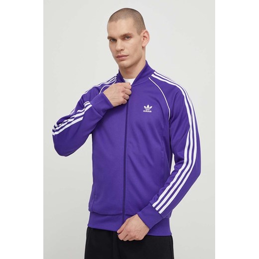 adidas Originals bluza męska kolor fioletowy z aplikacją  IR9885 ze sklepu ANSWEAR.com w kategorii Bluzy męskie - zdjęcie 171019804