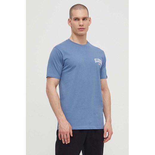 Ellesse t-shirt bawełniany Harvardo T-Shirt męski kolor niebieski z nadrukiem SHV20245 ze sklepu ANSWEAR.com w kategorii T-shirty męskie - zdjęcie 171020211