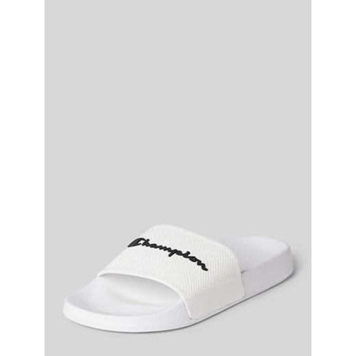 Sandały z nadrukiem z logo model ‘DAYTONA’ ze sklepu Peek&Cloppenburg  w kategorii Klapki damskie - zdjęcie 171020840