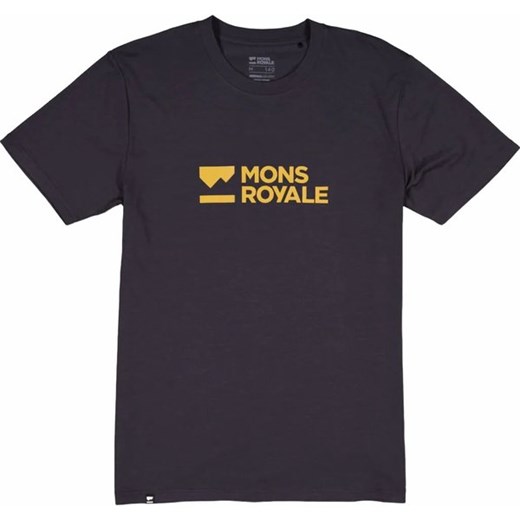 T-shirt męski Mons Royale czarny z krótkim rękawem 