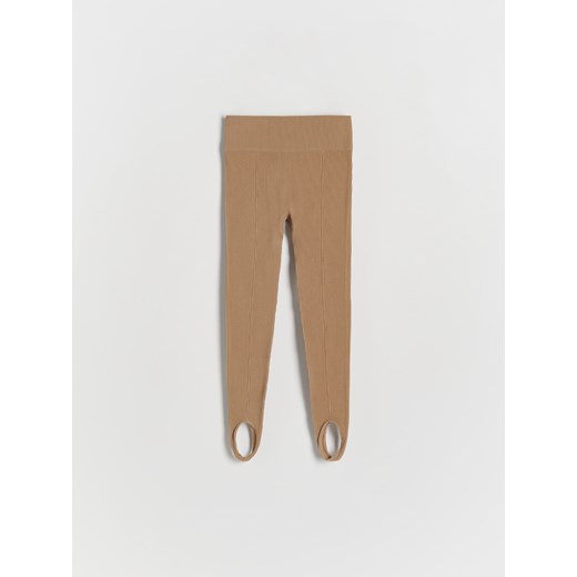 Reserved - Legginsy z zapiętkiem - brązowy ze sklepu Reserved w kategorii Spodnie dziewczęce - zdjęcie 171023122