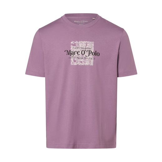 T-shirt męski Marc O'Polo fioletowy w nadruki 
