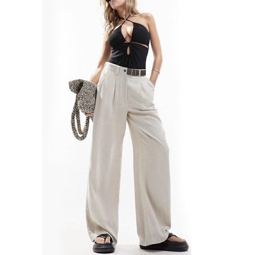 Spodnie DRAFIOLDA ECRU ze sklepu Ivet Shop w kategorii Spodnie damskie - zdjęcie 171023533