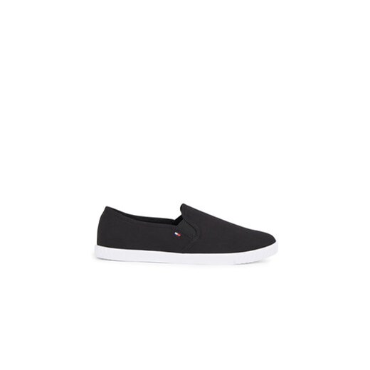 Tommy Hilfiger Tenisówki Canvas Slip-On Sneaker FW0FW07806 Czarny ze sklepu MODIVO w kategorii Trampki damskie - zdjęcie 171027063
