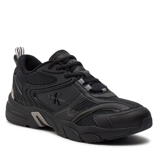 Sneakersy Calvin Klein Jeans Retro Tennis Low Mix Ml Met YM0YM00931 Triple Black 41 eobuwie.pl