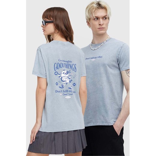 Kaotiko t-shirt bawełniany kolor niebieski z nadrukiem ze sklepu ANSWEAR.com w kategorii T-shirty męskie - zdjęcie 171030214
