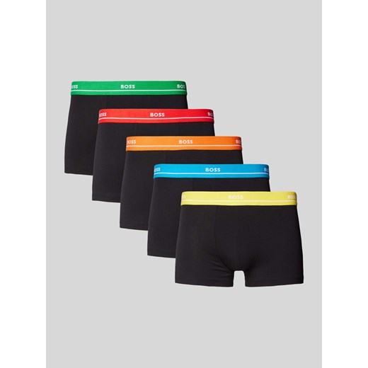 Obcisłe bokserki z elastycznym paskiem z logo w zestawie 5 szt. ze sklepu Peek&Cloppenburg  w kategorii Majtki męskie - zdjęcie 171032580