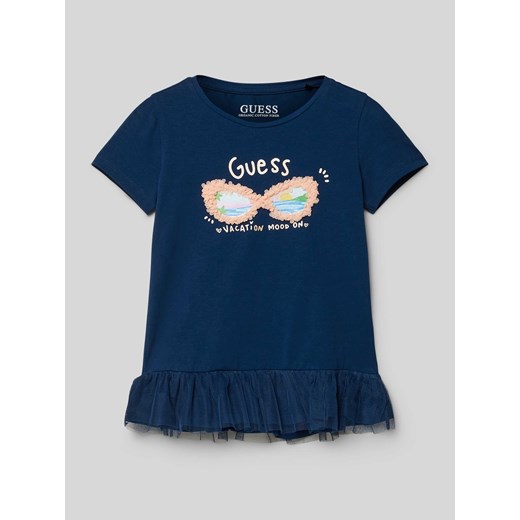 T-shirt z nadrukiem z logo ze sklepu Peek&Cloppenburg  w kategorii Bluzki dziewczęce - zdjęcie 171032691