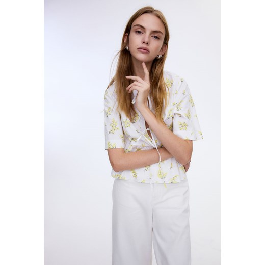Bluzka damska H & M z okrągłym dekoltem casual 