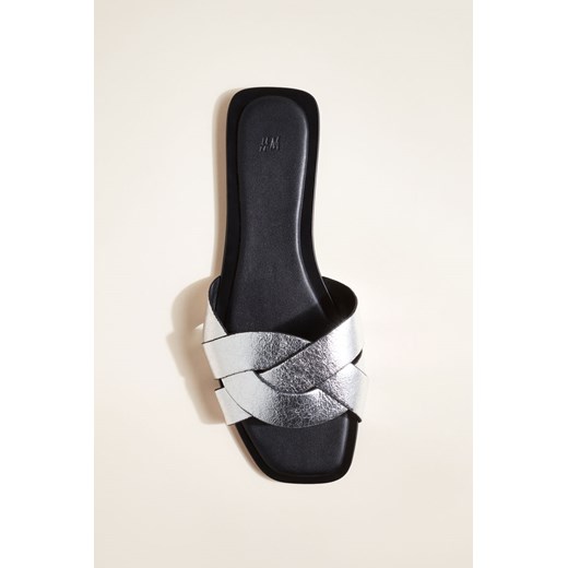 H & M - Plecione klapki - Srebrny ze sklepu H&M w kategorii Klapki damskie - zdjęcie 171032991