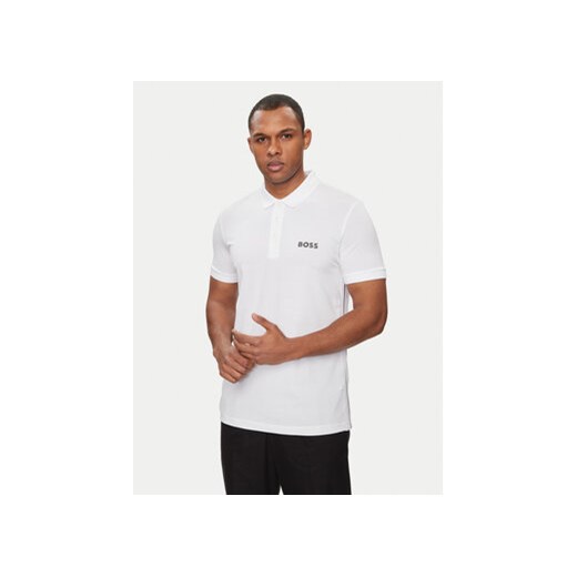 Boss Polo Paule 50512789 Biały Slim Fit ze sklepu MODIVO w kategorii T-shirty męskie - zdjęcie 171035794