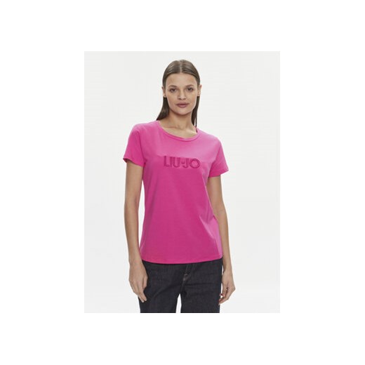 Liu Jo T-Shirt TA4136 JS003 Różowy Regular Fit ze sklepu MODIVO w kategorii Bluzki damskie - zdjęcie 171036452